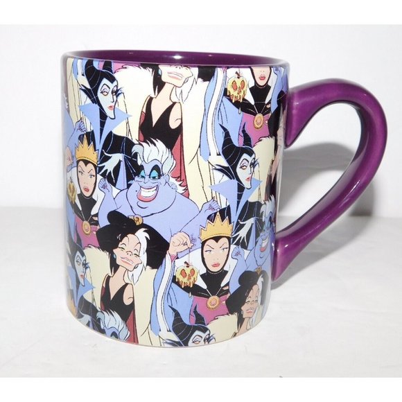 Disney Female Women Villains Purple Mug Cruella Evil Queen Ursula Maleficent - Picture 2 of 6